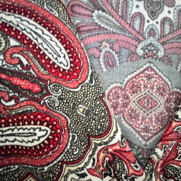 Faux Wrap Dress Paisley Pattern - Flattering Office Dress - Vintage 90s? EUC - Picture 6 of 9